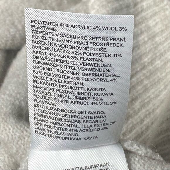 H&M Gray Wool Blend Pearl Button Super Soft Cardigan Sweater Women's Size XL - Picture 2 of 16